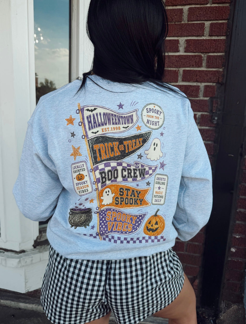 Spooky Season Collage Graphic Sweatshirt
