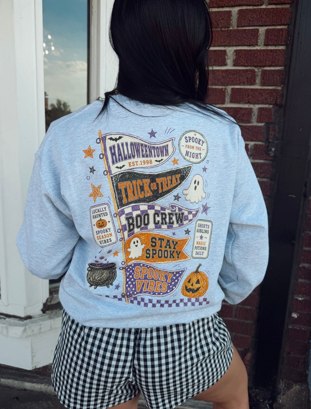 Spooky Season Collage Graphic Sweatshirt