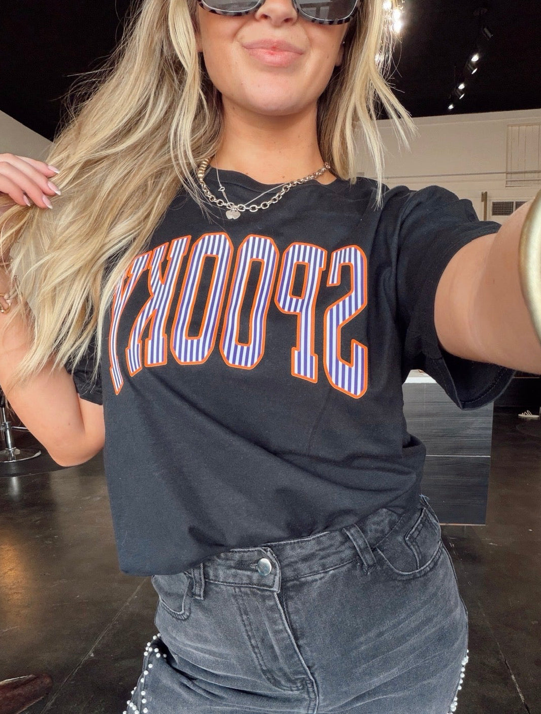 Spooky Striped Graphic Tee