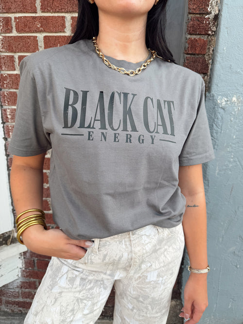 Black Cat Energy Graphic Tee